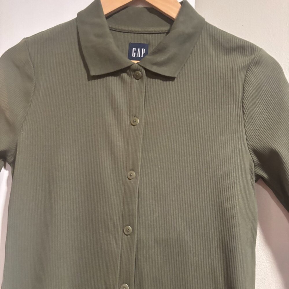 GAP women button up ribbed mini dress Size Small - Picture 7 of 13